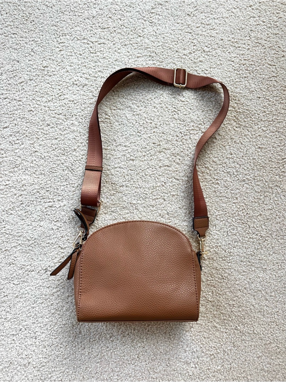 Brown Crossbody Bag - Sleek Everyday Shoulder Bag